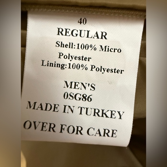 L.L. Bean Khaki tan Men's Blazer suit jacket with gold buttons 40R - Picture 5 of 5